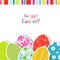 Template Easter greeting card