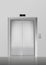 Template of elevator with closed door realistic vector illustration isolated.