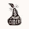 Template emblem for pear cider