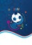 Template EURO 2024 Football poster abstract sports soccer blue background