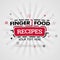 Template for finger food recipes red cover book. Can be use for food advertising poster and flyer, social media post promotion, on