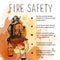 Template of fire safety vector placard.