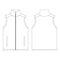 Template full zip sweater vest vector illustration flat sketch design