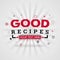 Template for good food recipes red cover book. Can be use for food advertising poster and flyer, social media post promotion, onli