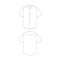 template grandad collar shirt vector illustration flat design outline clothing collection
