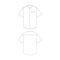 template grandad collar shirt with welt pocket vector illustration flat design outline clothing collection