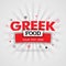 Template for greek food recipe red cover book. Can be use for food advertising poster and flyer, social media post promotion, onli