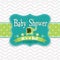 Template greeting card - baby shower, vector