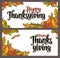 Template for greeting card and poster Thanksgiving day