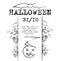 Template Halloween invitation for print or website
