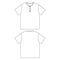 Template henely neck t-shirt garment vector illustration flat design outline clothing