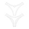 template high cut thong underwear vector flat design outline clothing collection