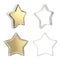 Template icon emblems for star rate voting rating