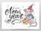 Template image Happy new year party with rat, white background new year 2020. Funny sketch mouse Vector illustration