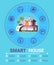 Template Infographic Modern Smart Home Technology Concept, Home System Of Control Security And Automation,