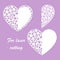 Template for laser cutting, heart with a pattern of flowers. Vector