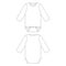 Template long sleeve baby onesie vector illustration