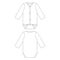 Template long sleeve button down baby onesie vector illustration