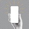 Template of phone in halftone hand