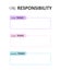 Template planning list. My responsibility page. Daily, weekly, monthly tasks. Vector