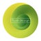 Template plate bright trendy neon print round shape yellow green color gradient