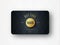 Template of a premium gift card with a gold circle