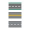 Template set of straight asphalt roads highways vector illustrations asphalt way journey transportation