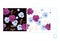 Template for shopping bag with beautiful pansy flowers. Vector design