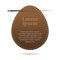 Template with space for text, leather label in the form of a chicken egg. Vector