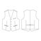 Template suit waist coast jetted front pockets vector illustration flat design