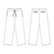 Template sweatpants sport wear casual garment vector flat design outline clothing collection