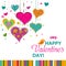 Template Valentine greeting card, vector