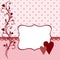 Template for Valentine or Wedding greetings card