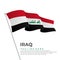 Template vector Iraq flag modern design