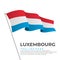 Template vector Luxembourg flag modern design