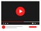 Template video frame. Video player for web and mobile apps. Video content mockup