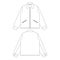 Template vietnam jacket vector illustration flat design outline clothing