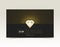 Template of VIP invitation. Glitter gold shining diamond with sunburst