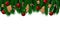 Template web sale banner for Christmas and New Year with branches of the Christmas tree and traditional decorations: gingerbread