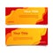 Template website banner with wave yellow layered in red