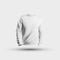 Template of a white sweatshirt without body, front view, fashionable heather isolated on background, 3D rendering