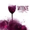 Template wine list, invitation, event or party. Wine in English.