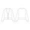 Template women cropped cardigan vector illustration flat design outline clothing collection