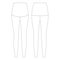 Template women maternity leggings vector illustration flat design outline clothing