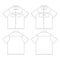 Template work shirt 2 pocket short sleeve vector clothing