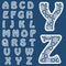 Templates for cutting out letters. Full English alphabet. May be used for laser cutting.