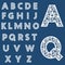 Templates for cutting out letters. Full English alphabet. May be used for laser cutting. Fancy lace letters.