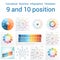 Templates Infographics for nine and ten positions