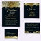 Templates of invitation lace cards for wedding