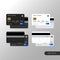 Templates realistic credit card set design.